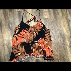 Leaf pattern Crop Top